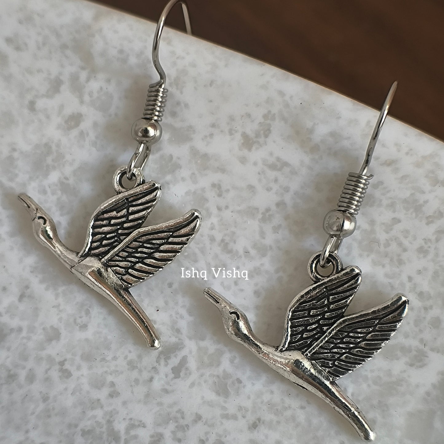 Bird Oxidised Earrings