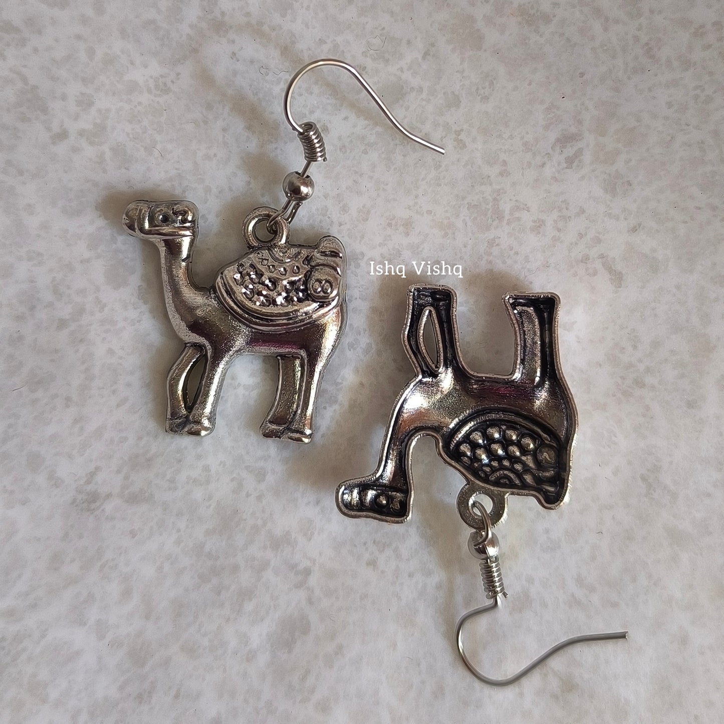 Camel Oxidised Earrings