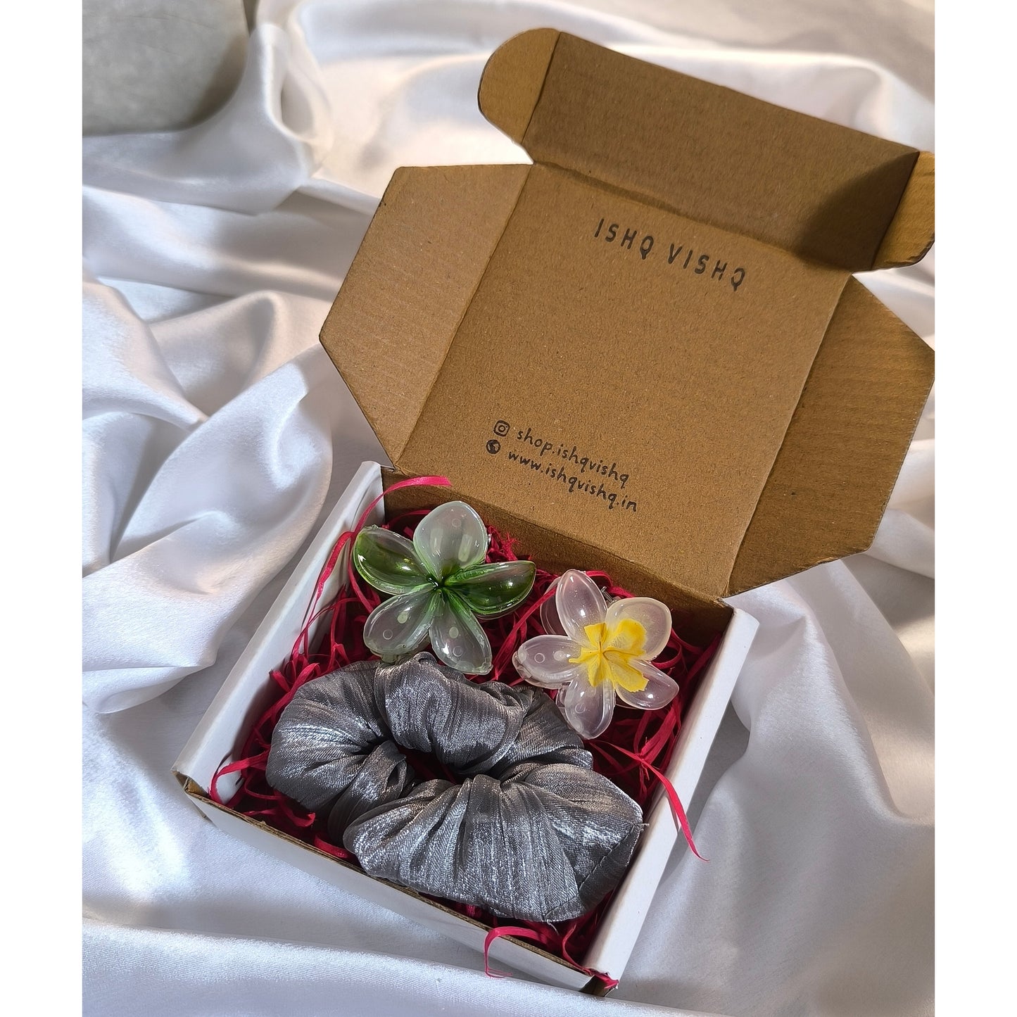 Combo of Claw Clips and Scrunchies.