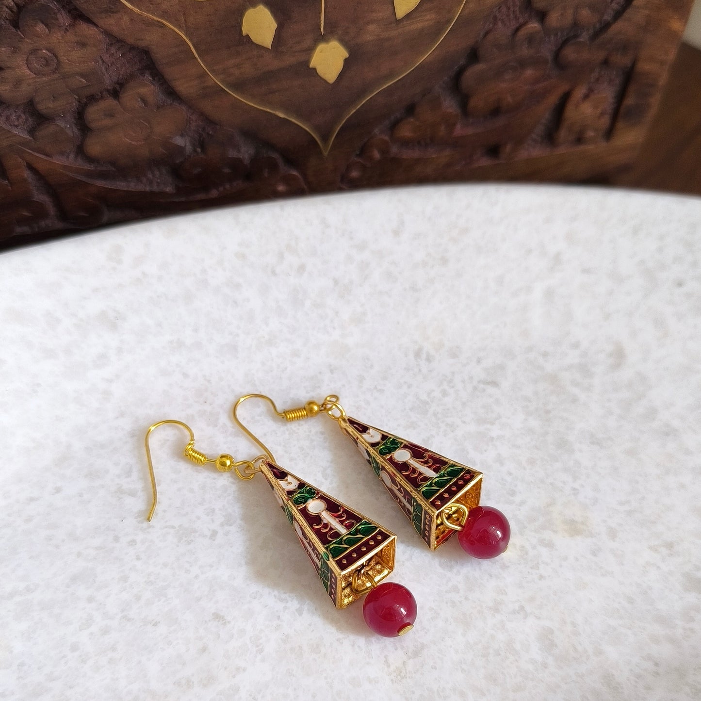 Eesha Meenakari Art Earrings