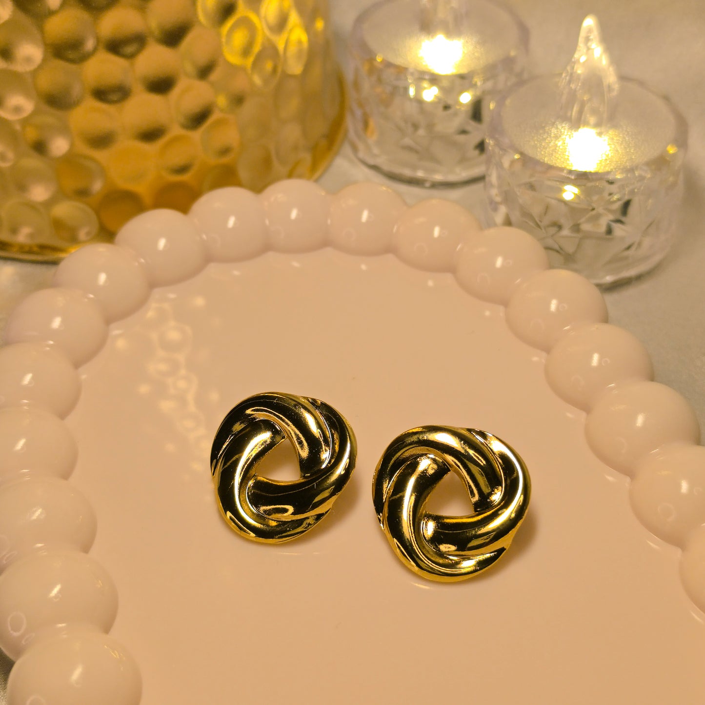 Anti-Tarnish Knot Studs