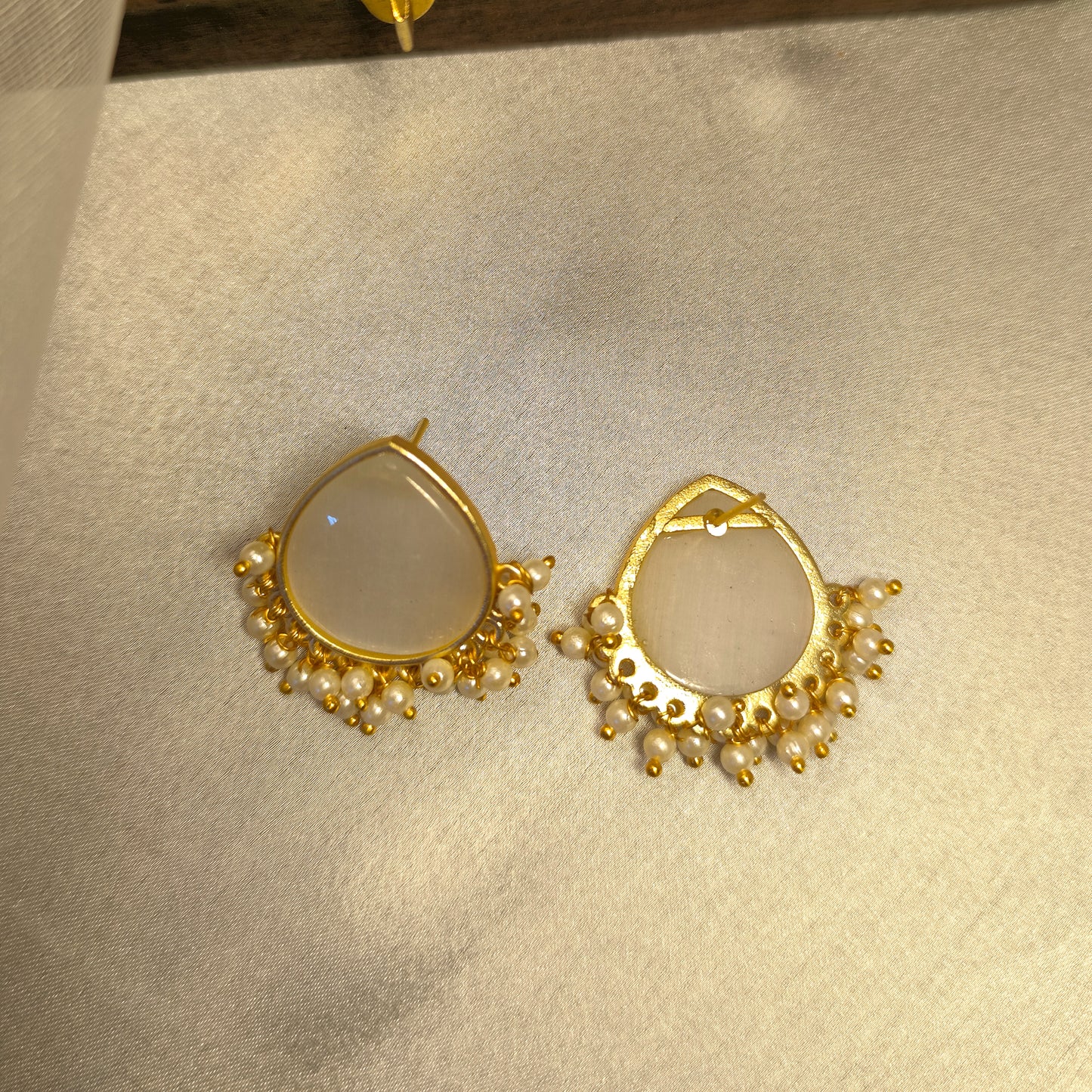 Moonlit Teardrop Premium Studs Earrings