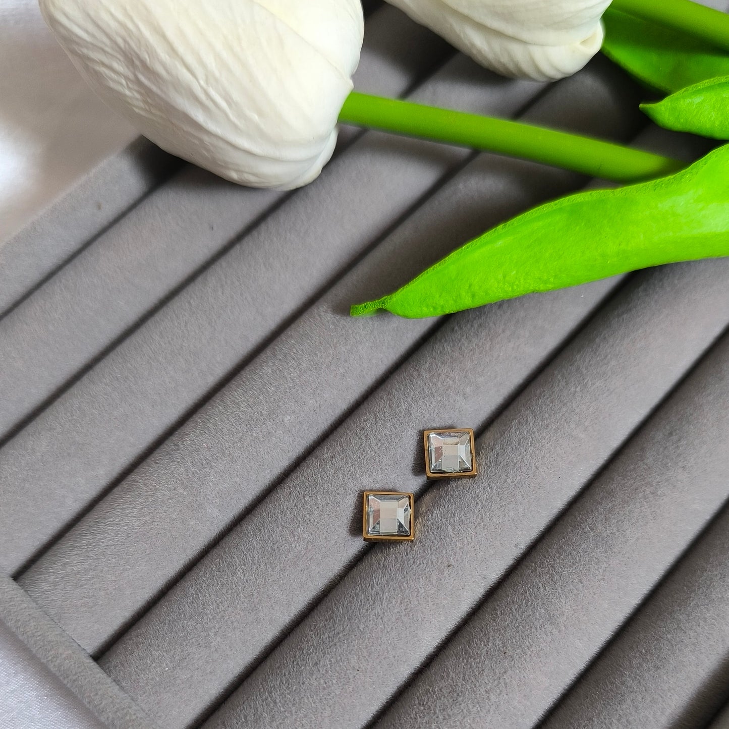 Anti-Tarnish Crystal Studs