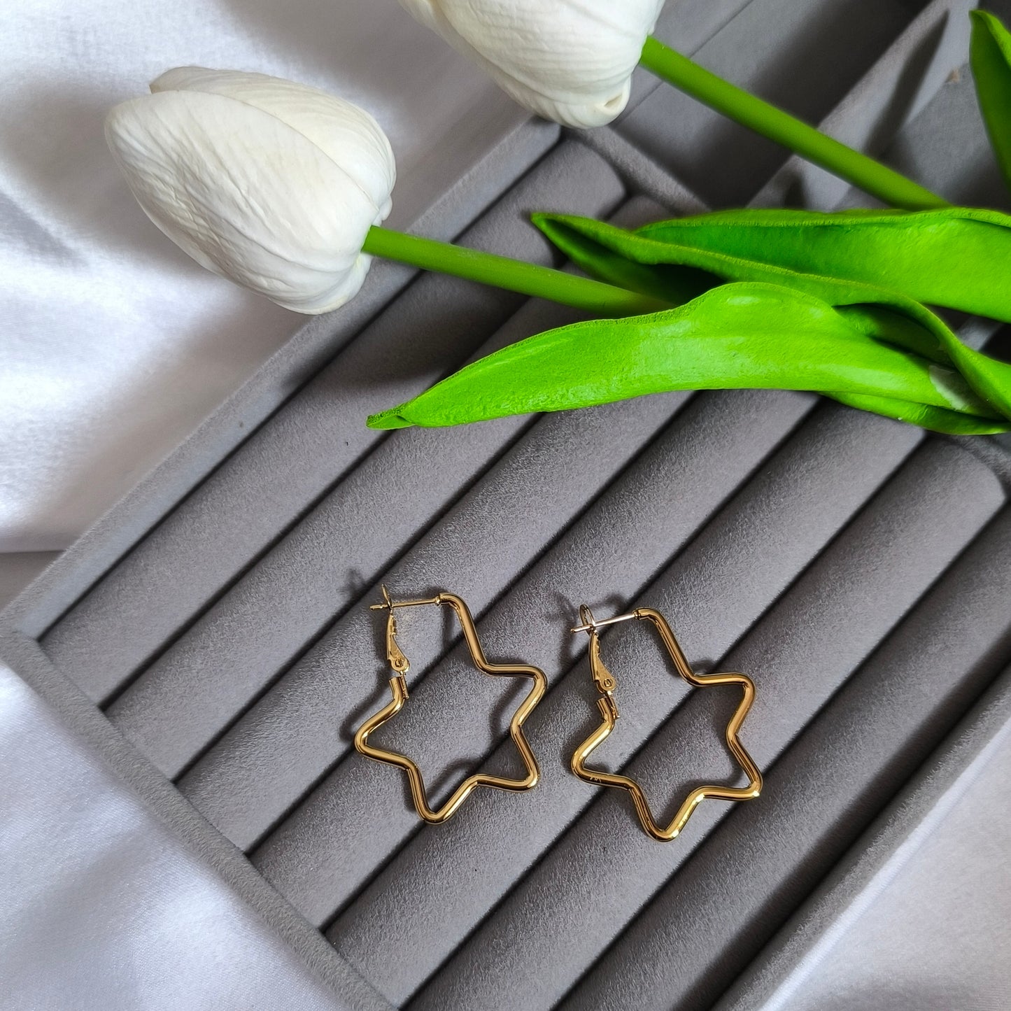 Anti-Tarnish Star Earrings