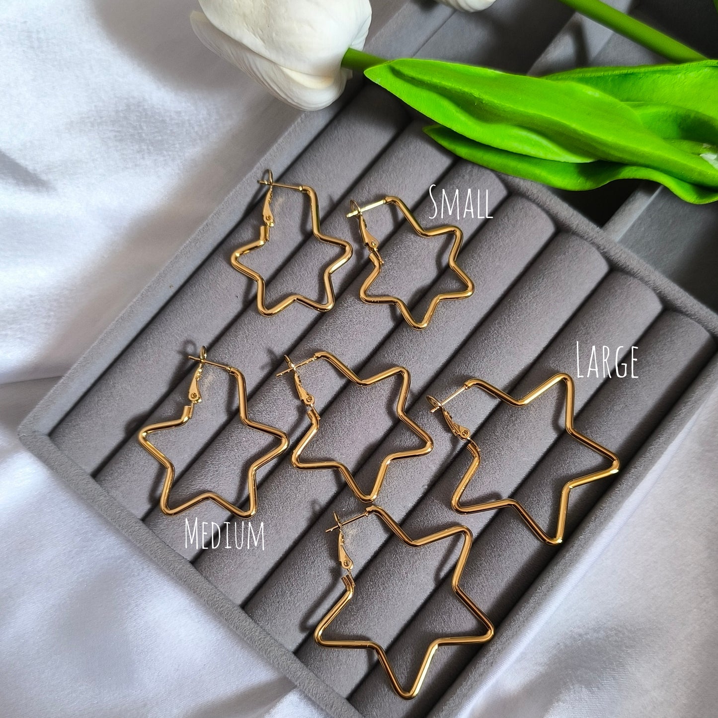 3 Combo of Anti-Tarnish Star Earrings