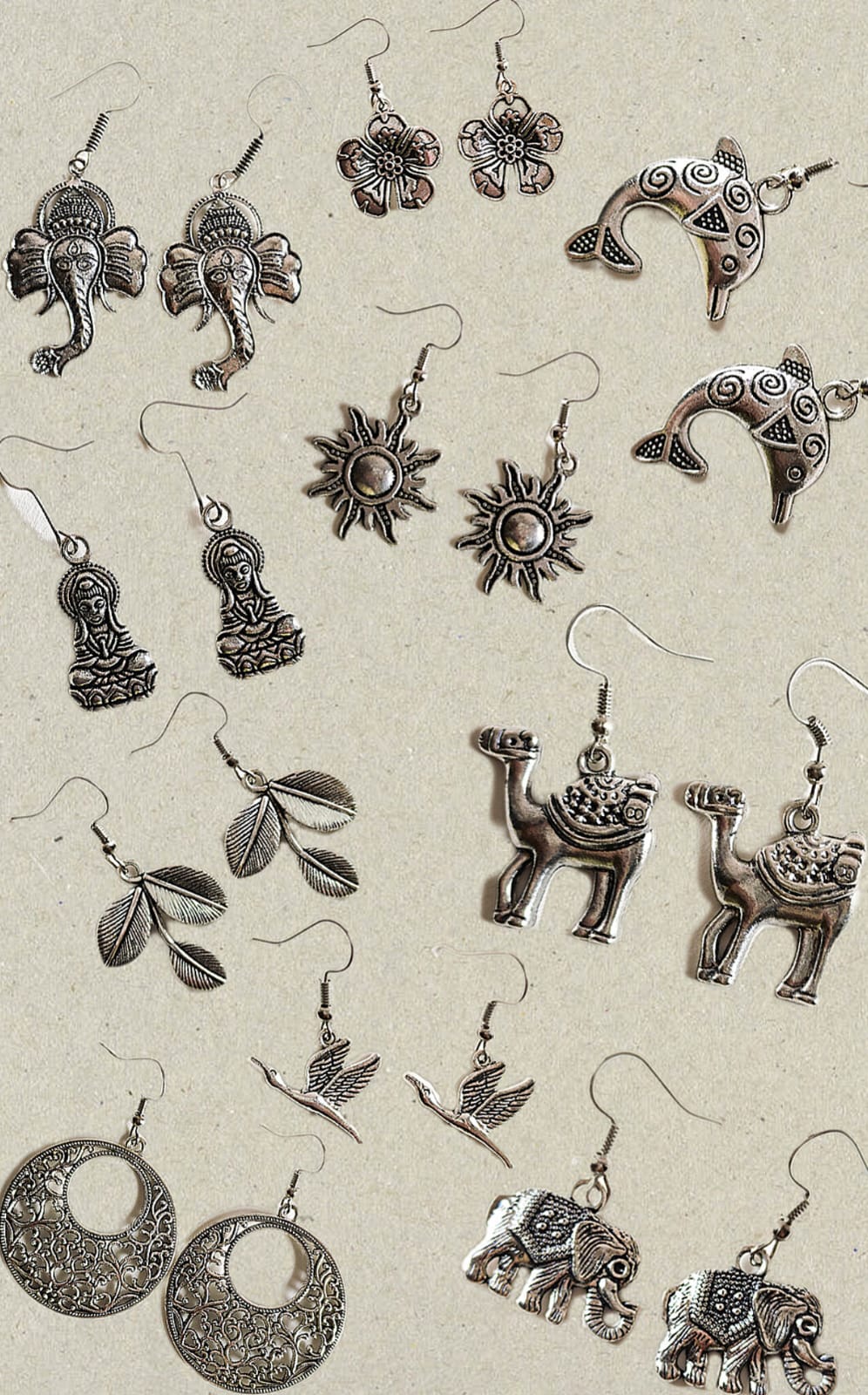 Silver Oxidised Earrings