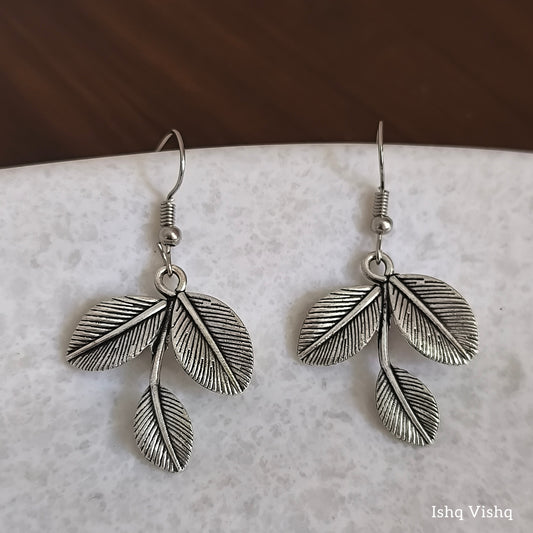 Leaf Oxidised Earrings