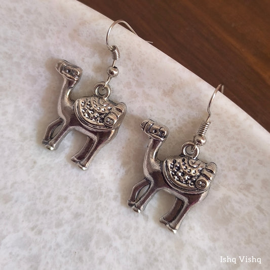 Camel Oxidised Earrings