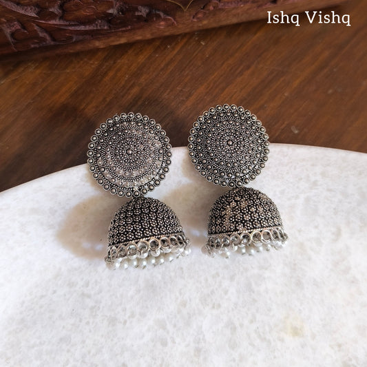 Royal Boho Mandal Jhumkas