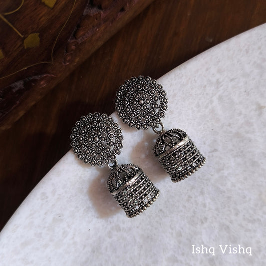 Vintage Mandala Cage Jhumkas