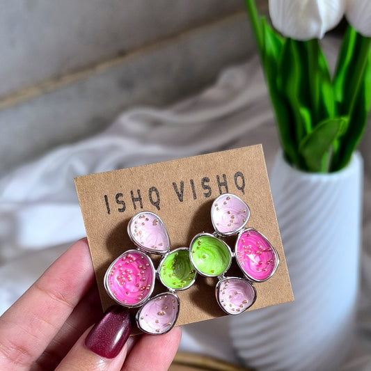 Korean Multicolor Enamel Premium Earrings