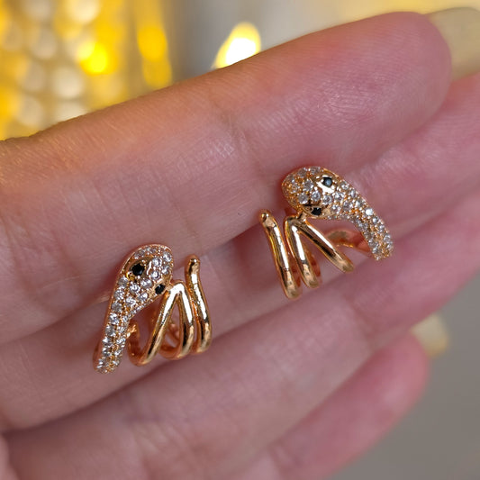 Venom Luxe Snake Diamond Studs