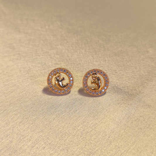 Anti-Tarnish Elephant Motif Stud Earrings
