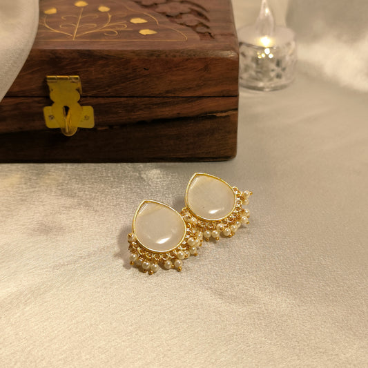 Moonlit Teardrop Premium Studs Earrings