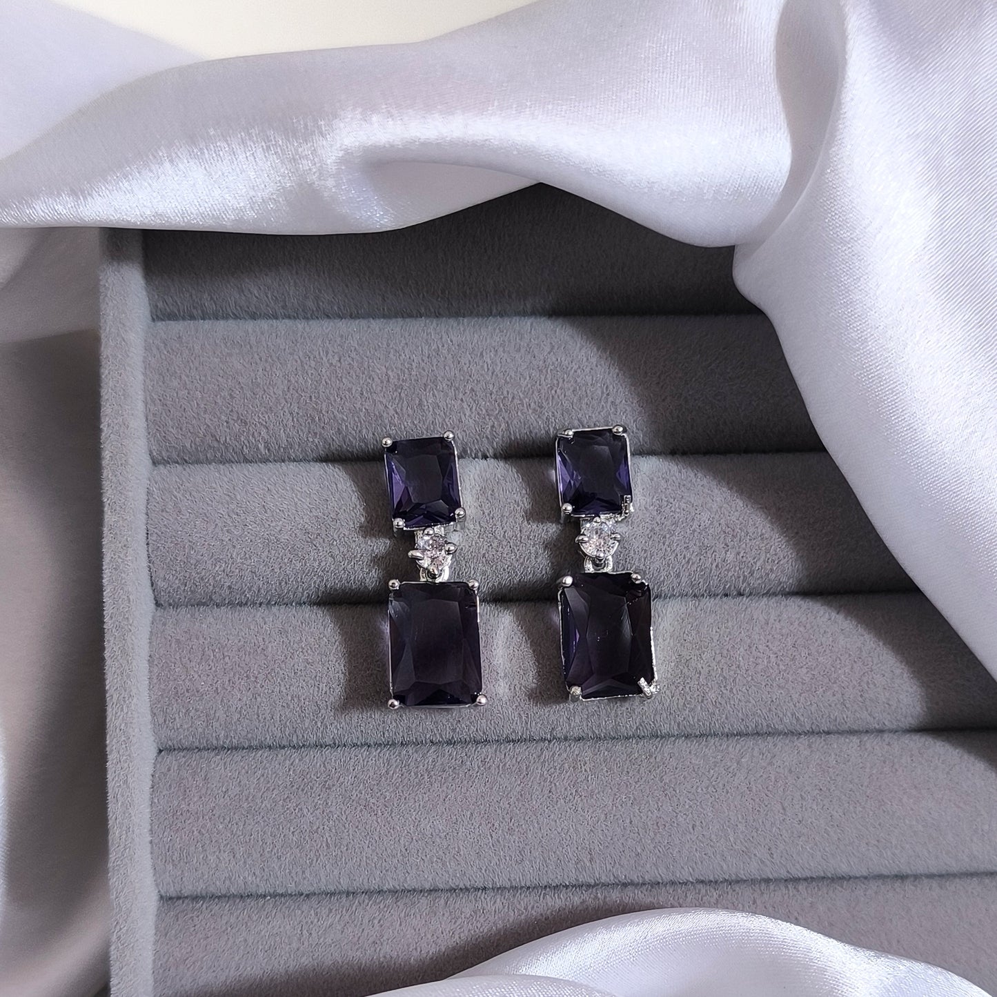 Amethyst Purple Premium Earrings