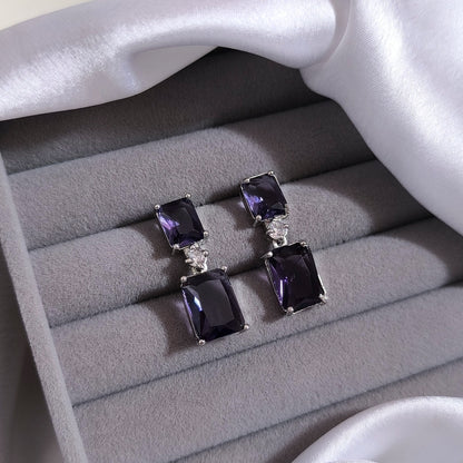 Amethyst Purple Premium Earrings
