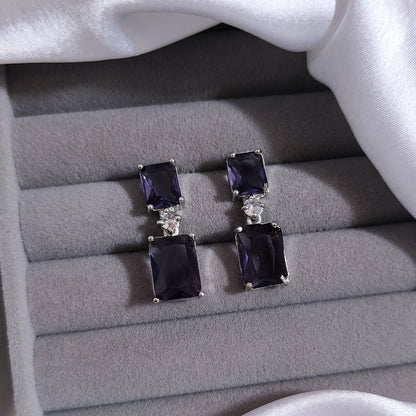 Amethyst Purple Premium Earrings