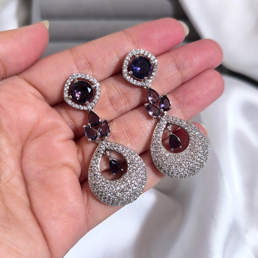 Royal Plum Sparkle Earrings