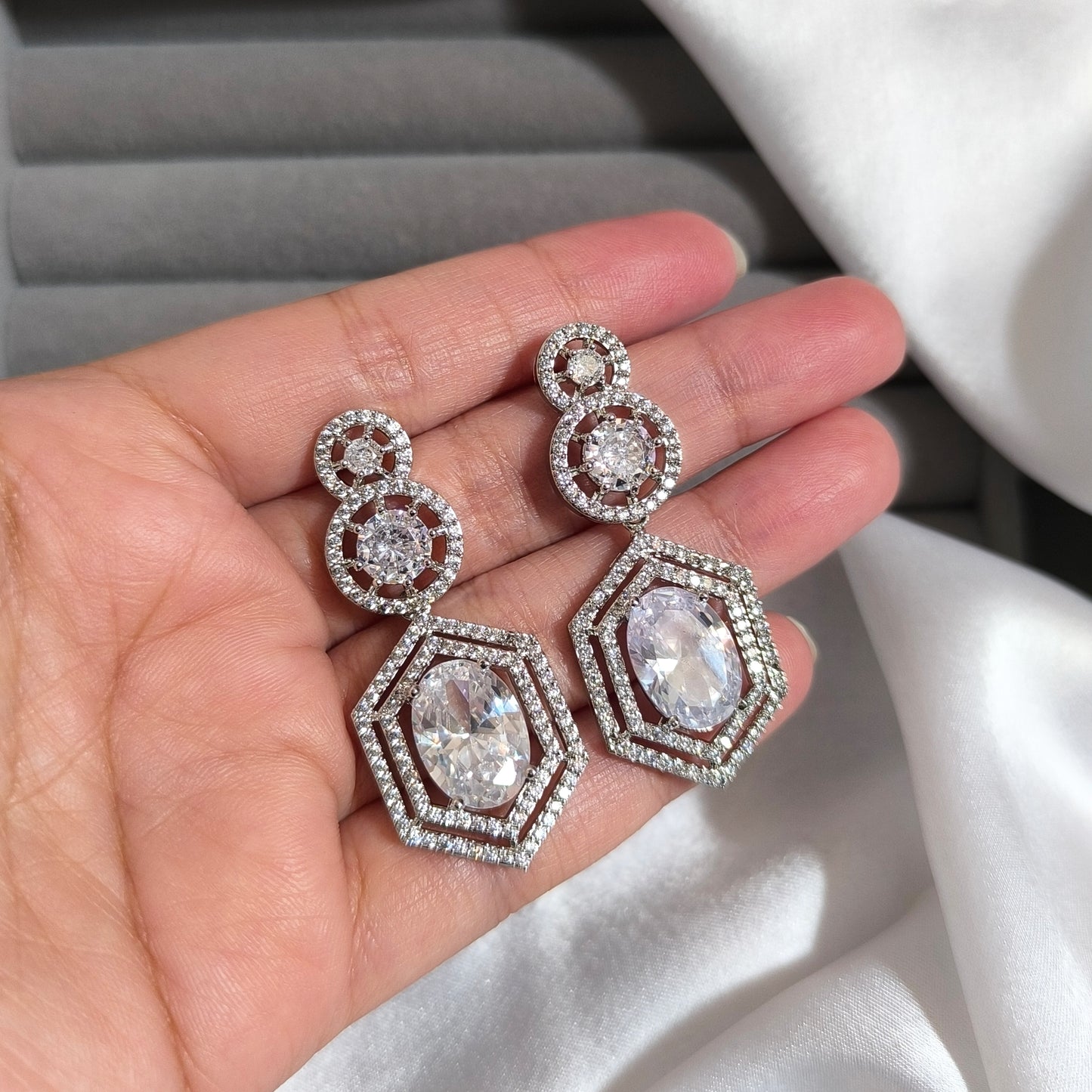 Crystal Halo Hex Drops