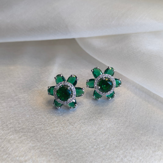 Green Emerald 2 in 1 Premium Studs