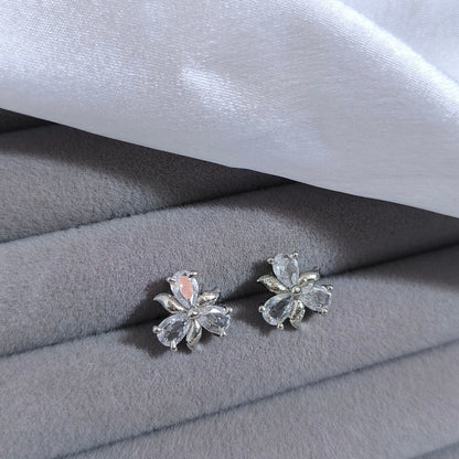 Petite Crystal Flower Studs