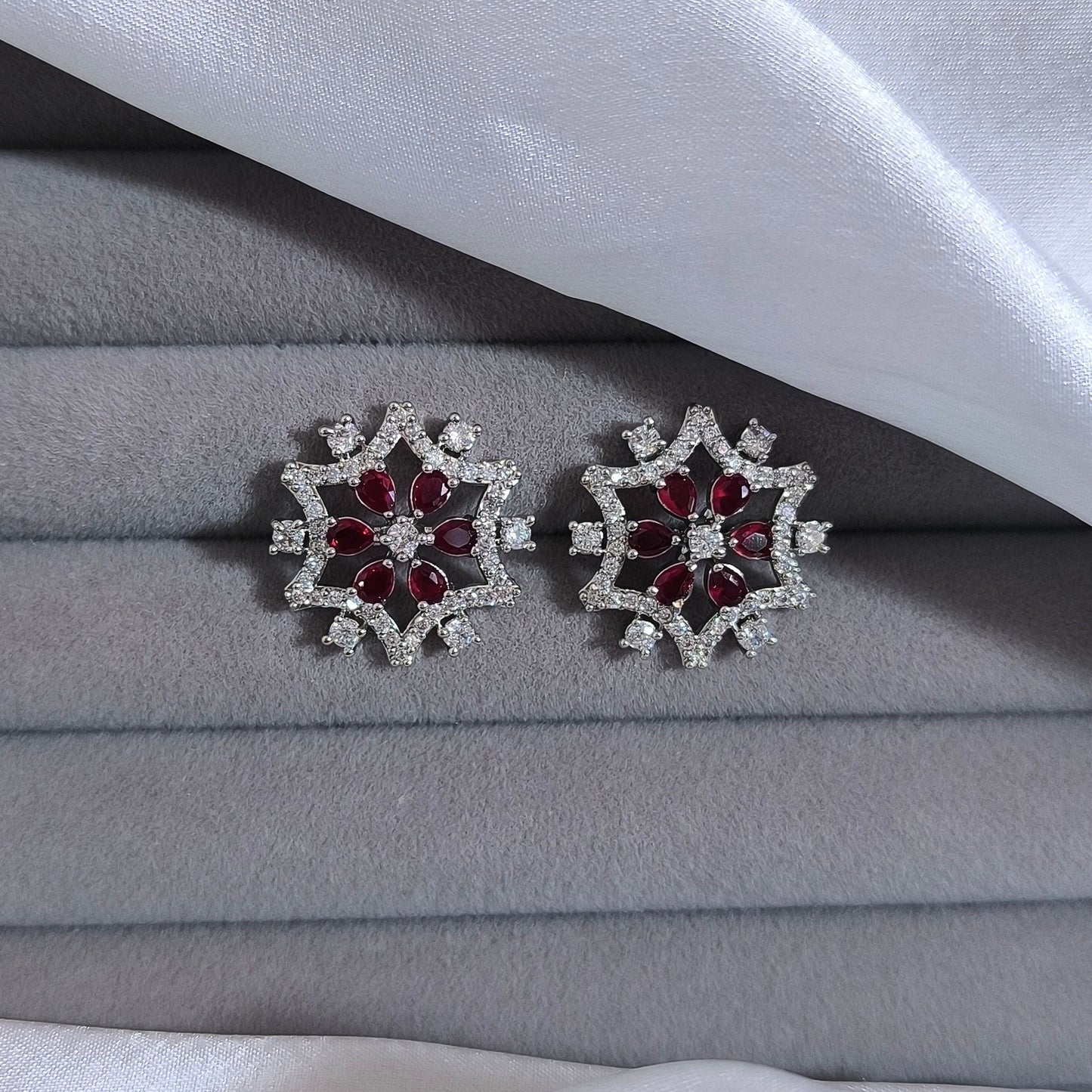 Ruby Frost Studs