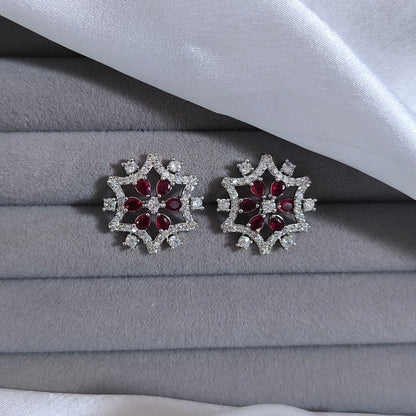 Ruby Frost Studs