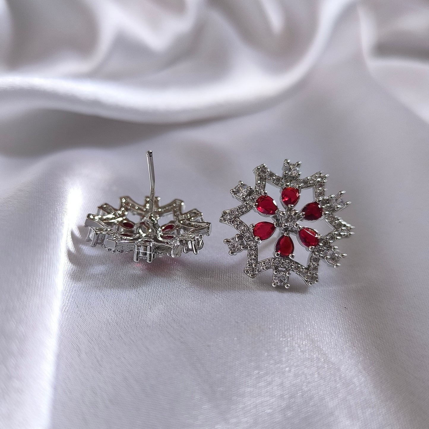 Ruby Frost Studs