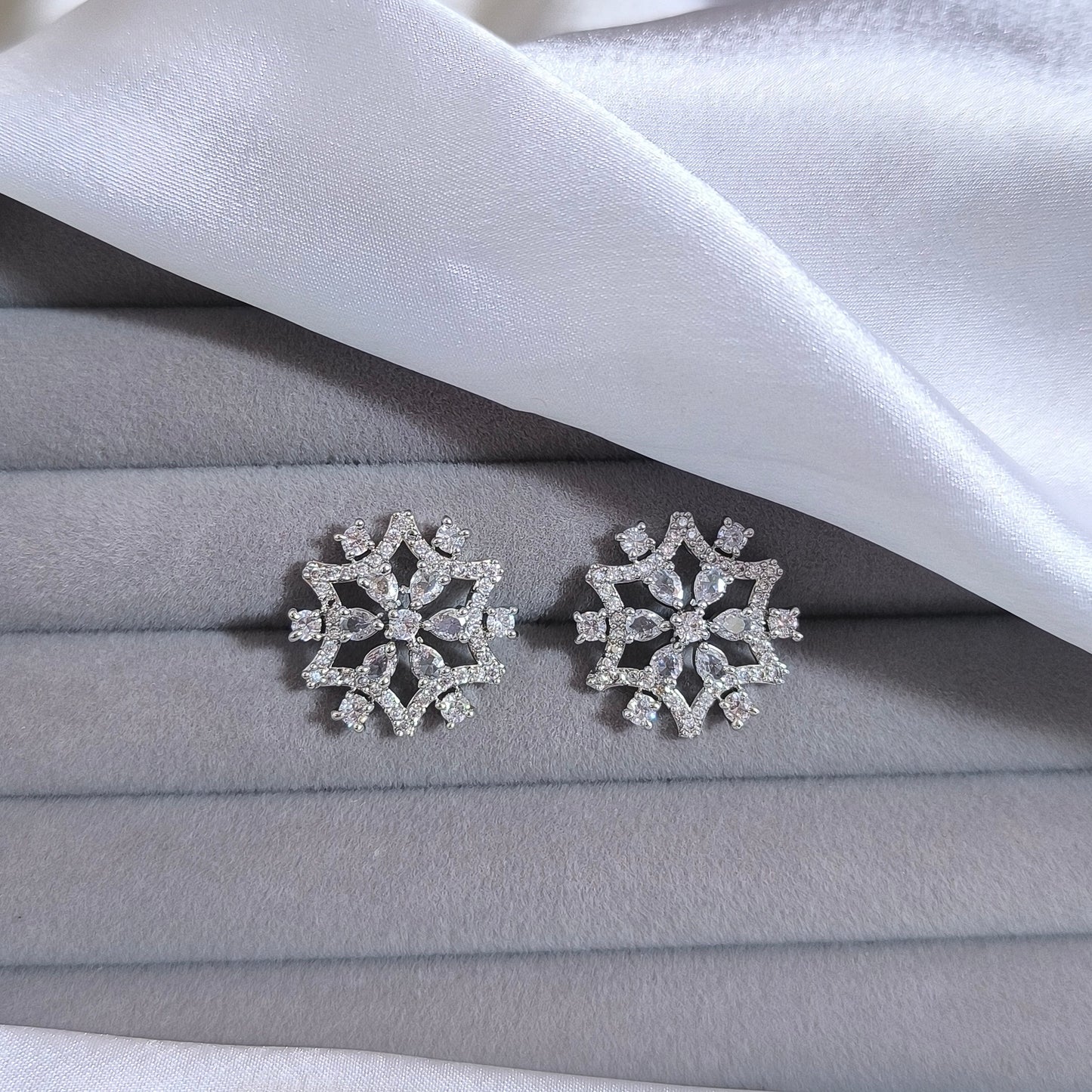 Frosted Star Studs