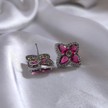 Ruby Clover Studs