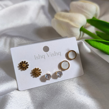 3 Combo of Anti-Tarnish Studs