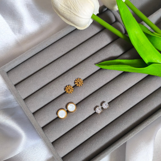 3 Combo of Anti-Tarnish Studs