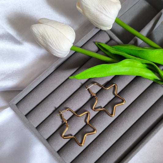 Anti-Tarnish Star Earrings