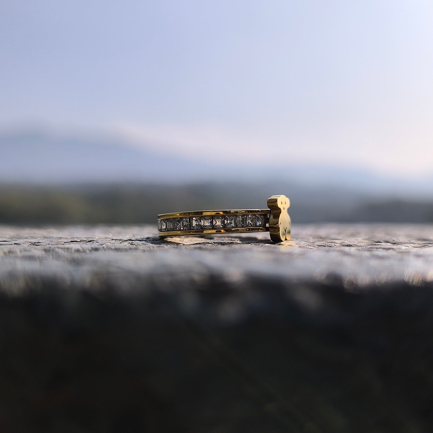 Anti-Tarnish Teddy Bear AD Ring