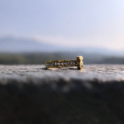 Anti-Tarnish Teddy Bear AD Ring